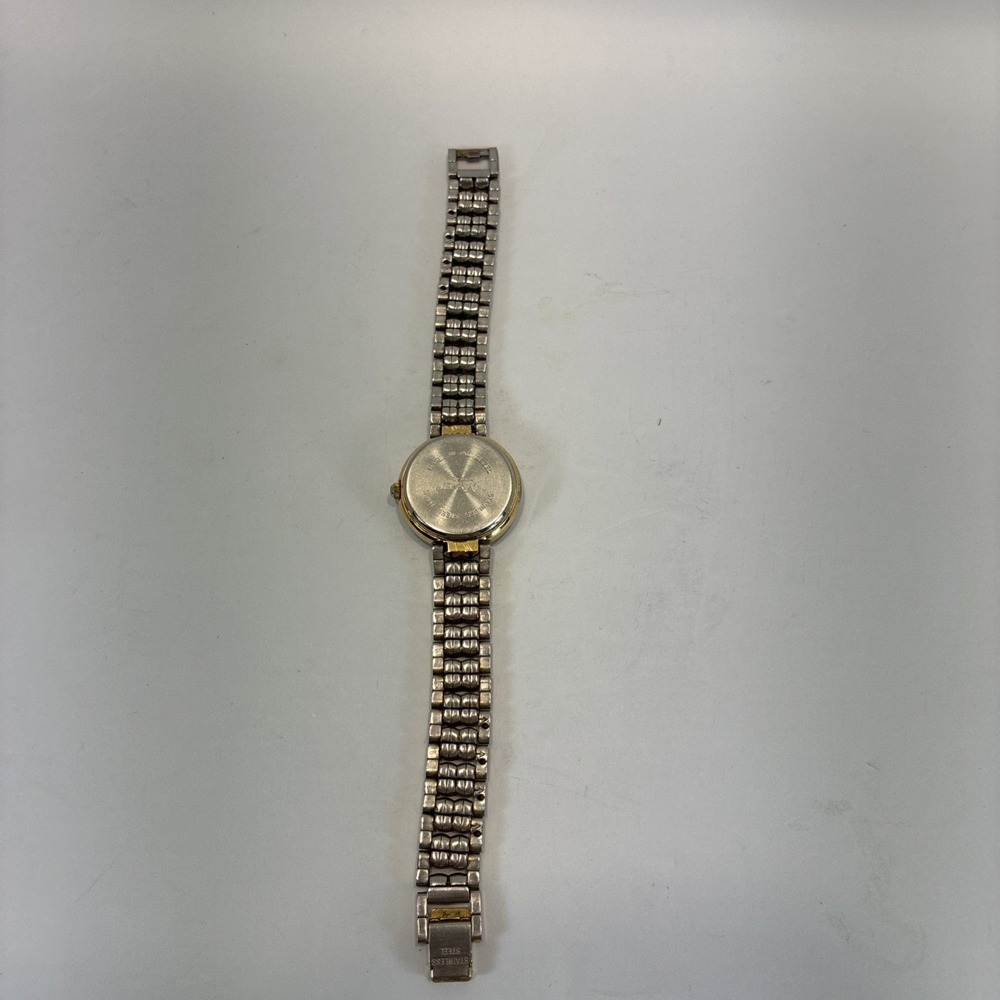 Vintage Monet Women Watch Silver & Gold Tone Quartz Working New Battery - Picture 13 of 16